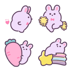 動くウサギ絵文字（ゆめかわ）のLINE絵文字｜画像、情報など