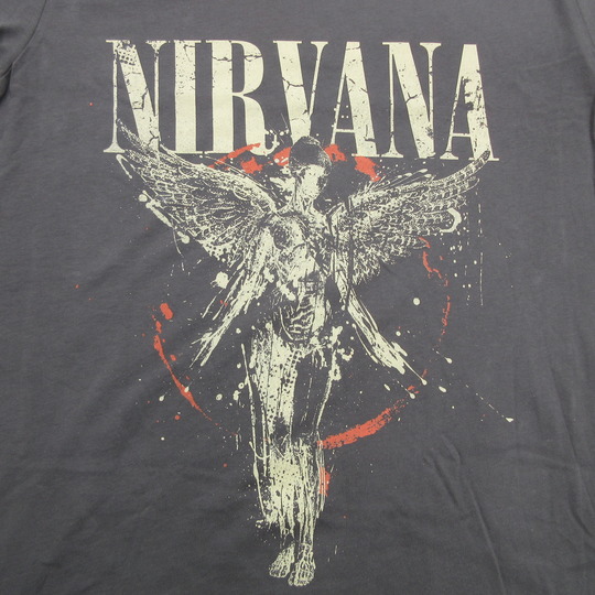 NIRVANA,ニルヴァーナ，GALAXY IN UTERO T-SHIRTS GREY,ギャラクシーT