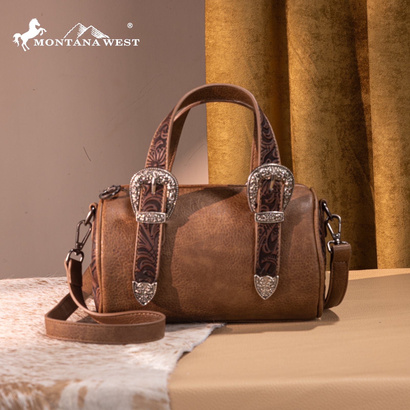 MW1338-8802 Montana West Western Tooled Buckle Collection Mini
