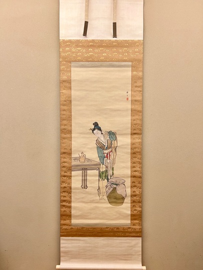 岡本豊彦 卓文君図｜古美術・掛け軸の販売・買取・鑑定-松本松栄堂