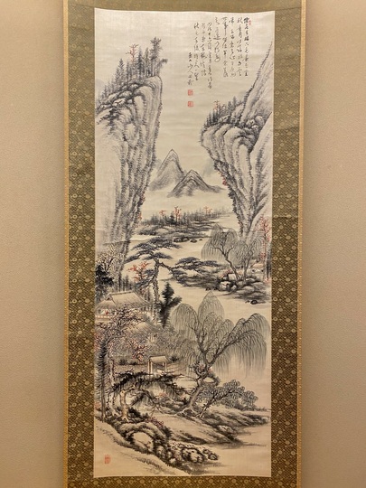 田能村直入 秋景漁舟｜古美術・掛け軸の販売・買取・鑑定-松本松栄堂