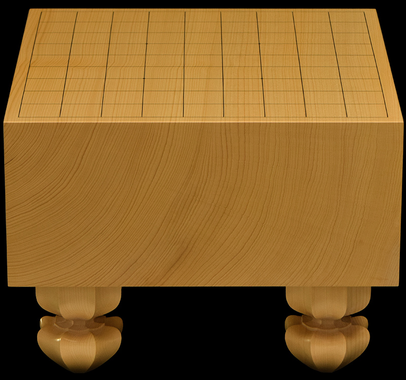 国産本榧足付将棋盤 4寸9分（天柾） sa40050 | 前川榧碁盤店