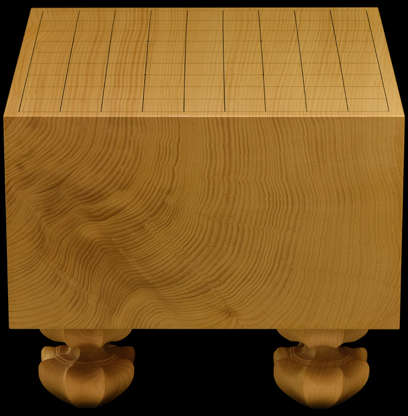 国産本榧足付将棋盤 6寸3分（天柾） sa60034 | 前川榧碁盤店