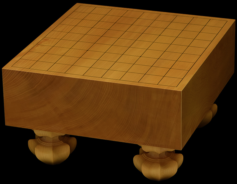 本榧足付将棋盤 3寸7分（天柾） sa30015 | 前川榧碁盤店