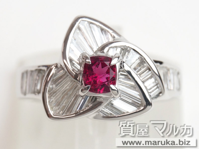 レッドベリル 0.28ct デザインリングの買取・質預かり｜大阪の質屋マルカ