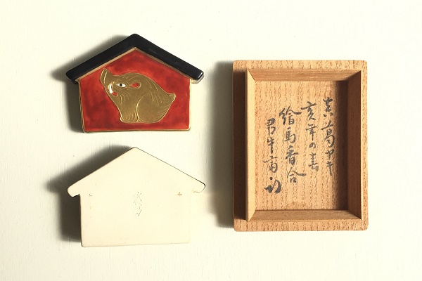 茶道 香合 亥 絵馬 久田宗也書付 真葛焼 宮川香斎作販売|通販