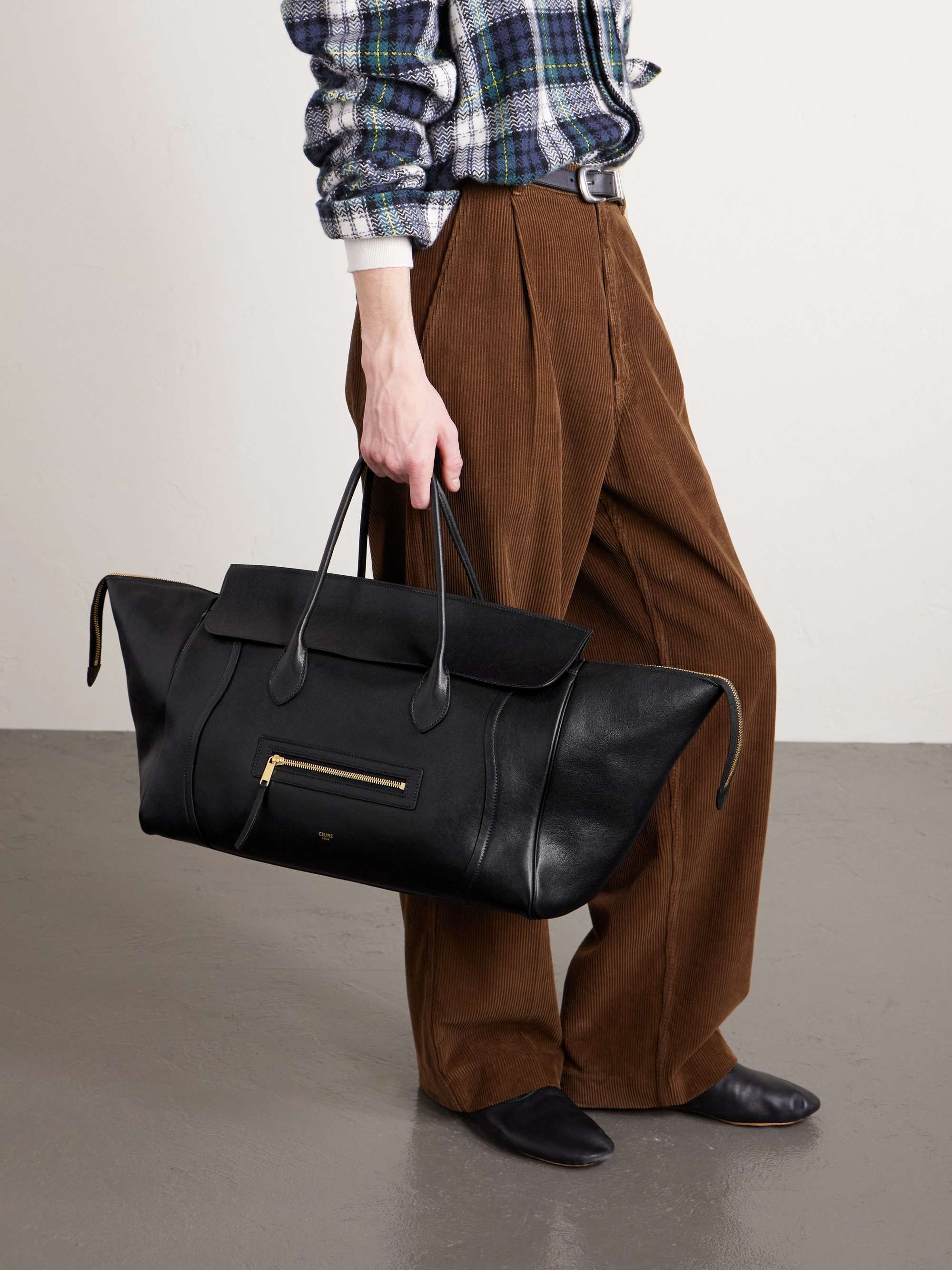 CELINE Luggage Leather Tote Bag for Men | MR PORTER