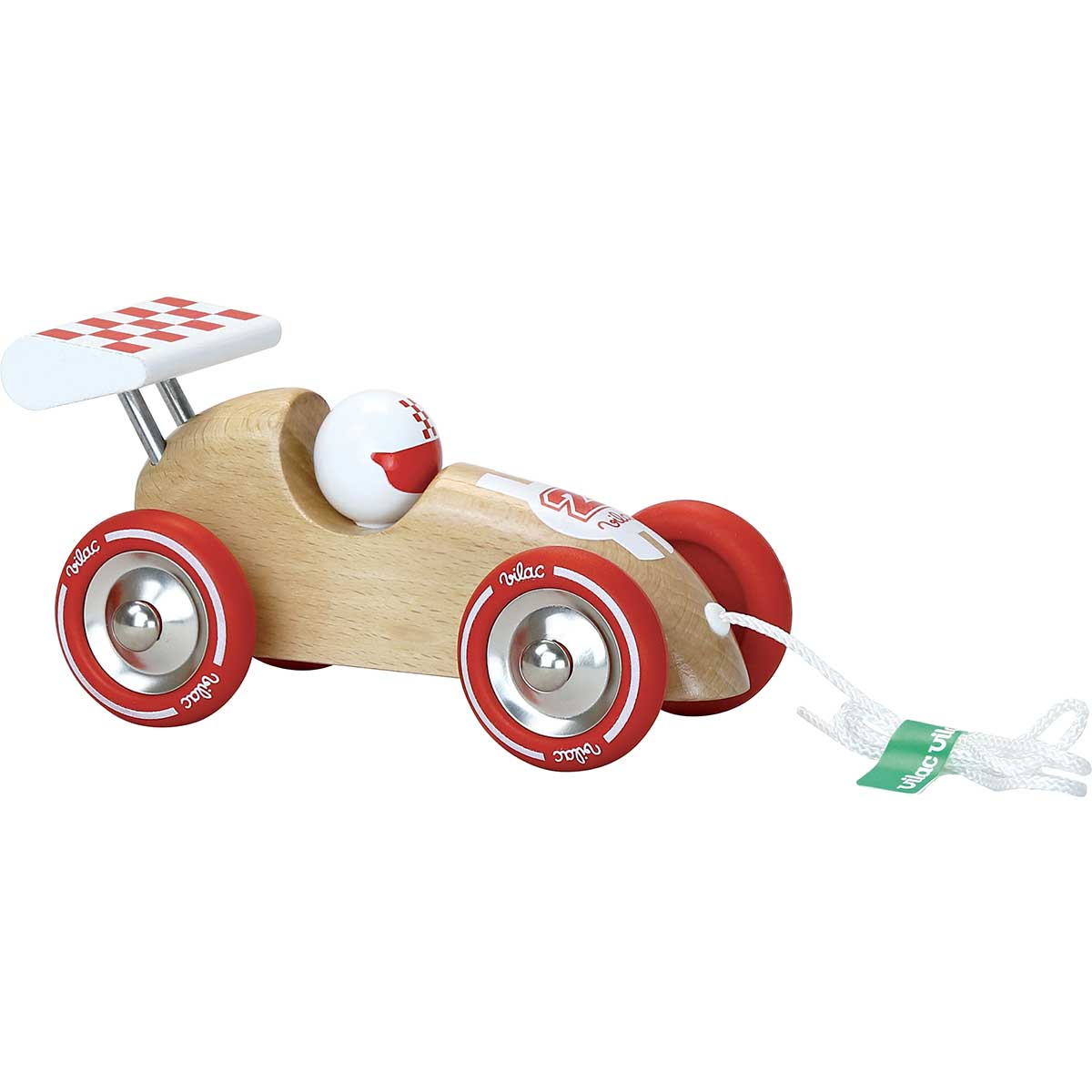 Pull Along Racing Car - Natural Wood – My Small World Toy Store