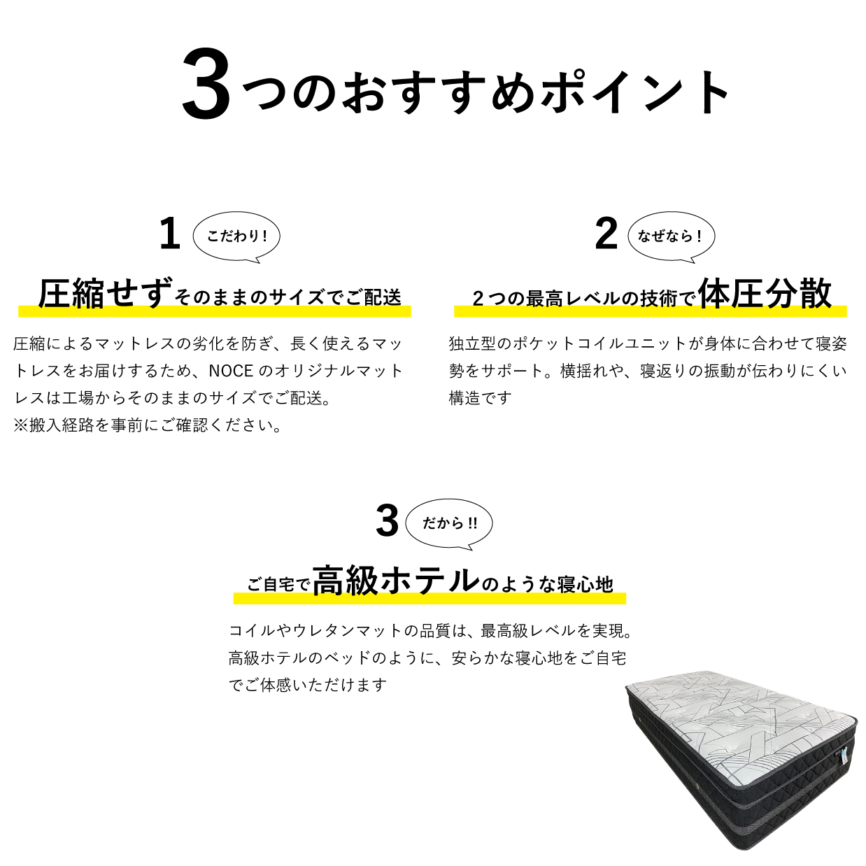 ダブルポケットコイルマットレス【シングル、超極厚30㎝、送料、開梱