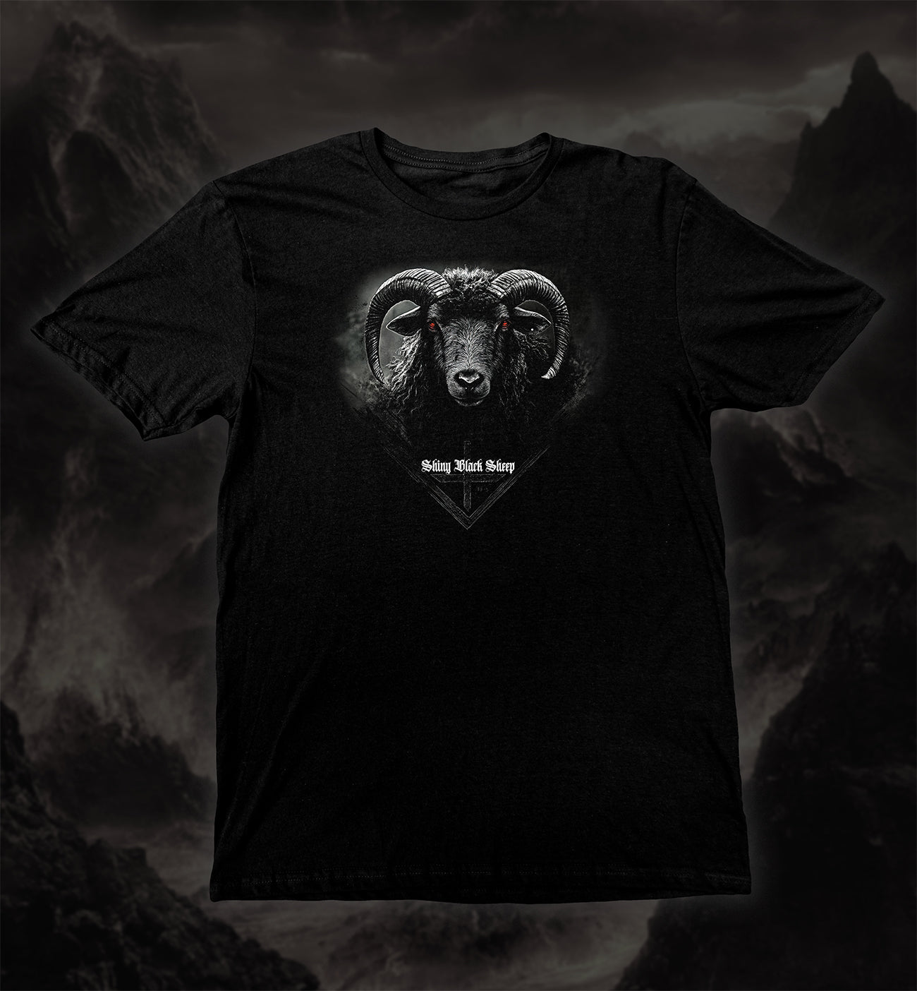 Shiny Black Sheep T-Shirt, Dark Rebellion – Noir et Noir