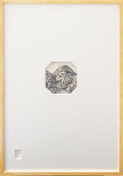 Ryusei Kishida / 岸田劉生版画額「石を噛む人」 | Natsume Books
