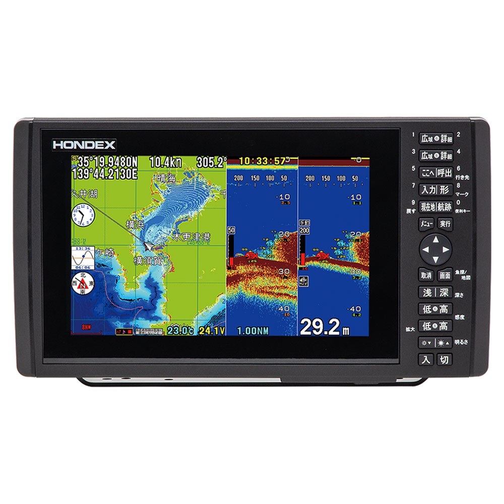 HE-90S 9型ワイドカラー液晶 GPSアンテナ内蔵仕様 GPSプロッター魚探