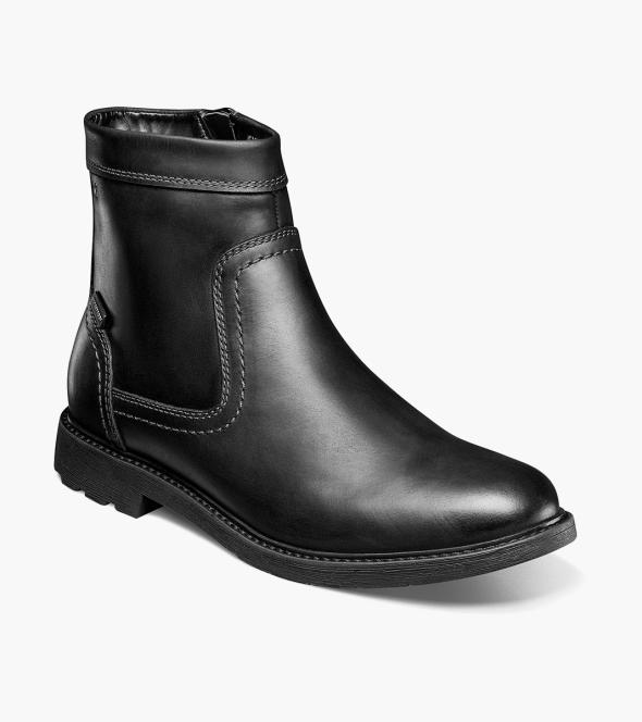 1912 Waterproof Plain Toe Side Zip Boot Men's Casual Shoes