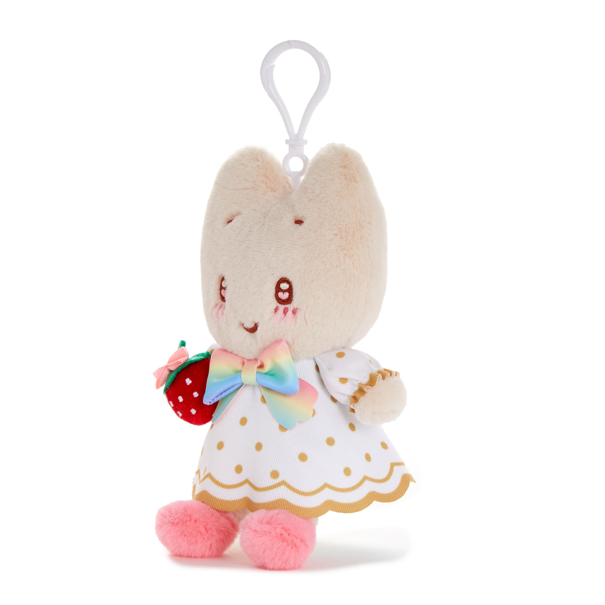 Marron Cream Plush Mascot Clip (Strawberry Rainbow Series)