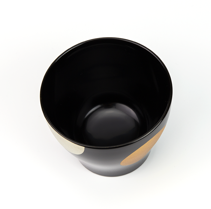 カップ酒器-越前塗 ちょこわん黒 日月［1客］ | 越前漆器粂治郎