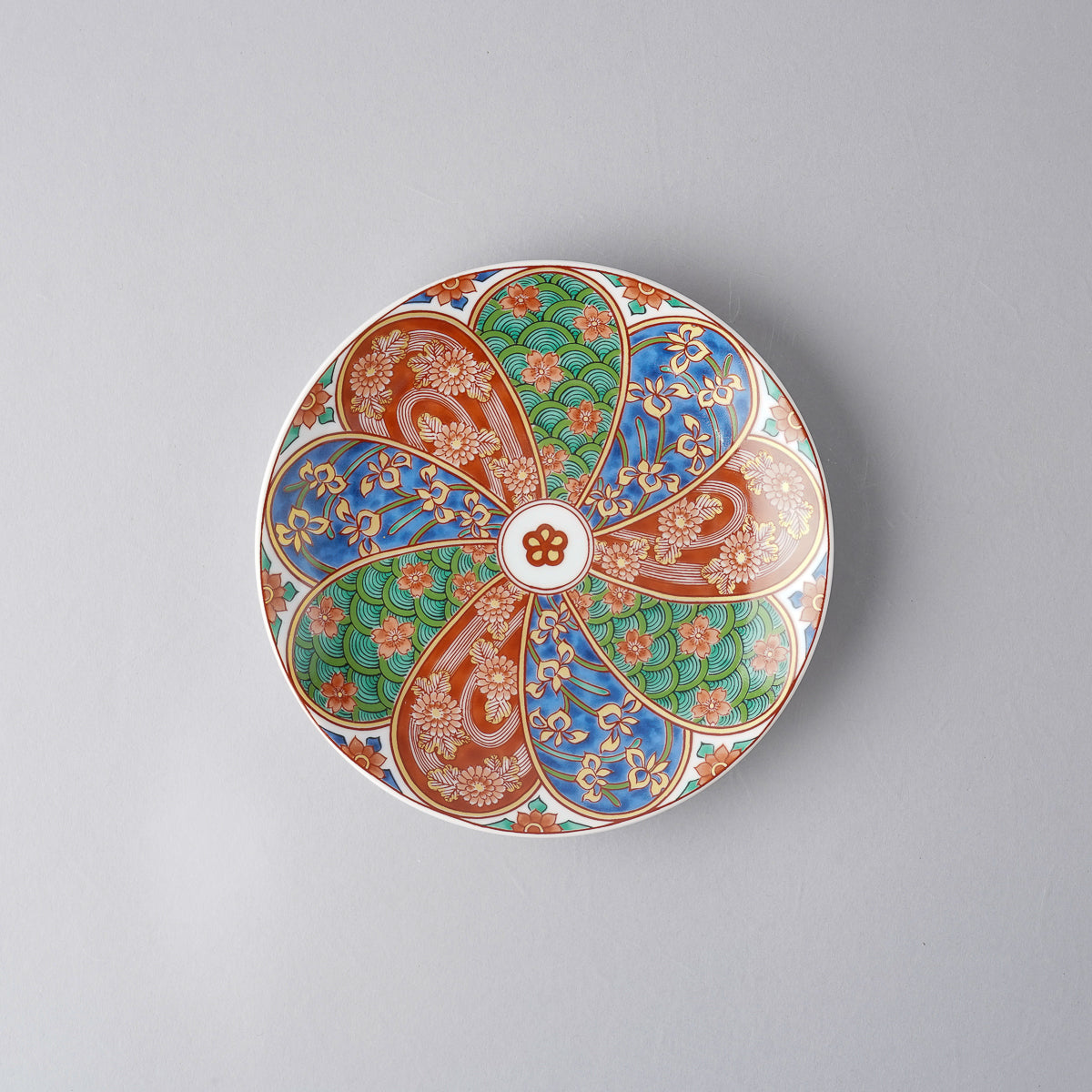 波佐見焼 古伊万里様式 菊割紋皿 14.5cm ARITA HASAMI JAPAN