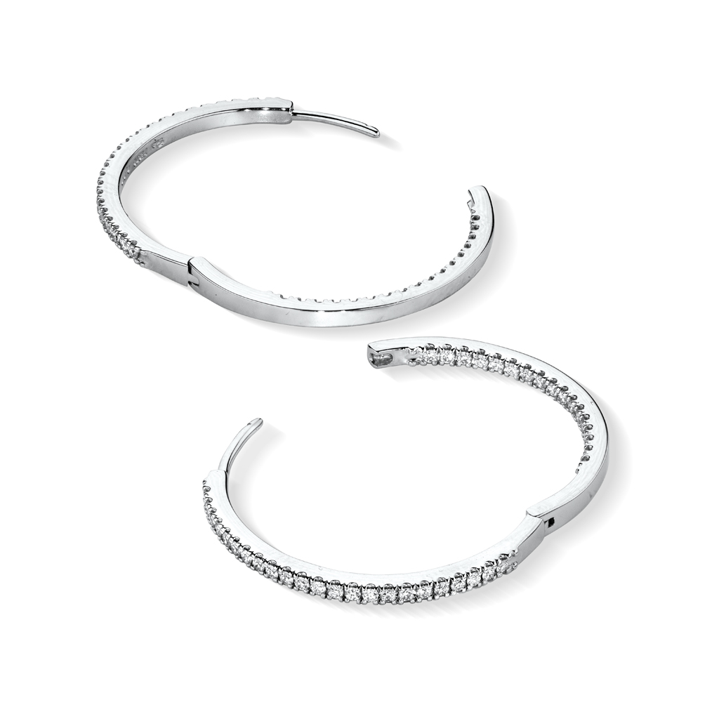 CLICK HOOP PIERCED EARRINGS(1XP0416)Pt950 ピアス｜スタージュエリー
