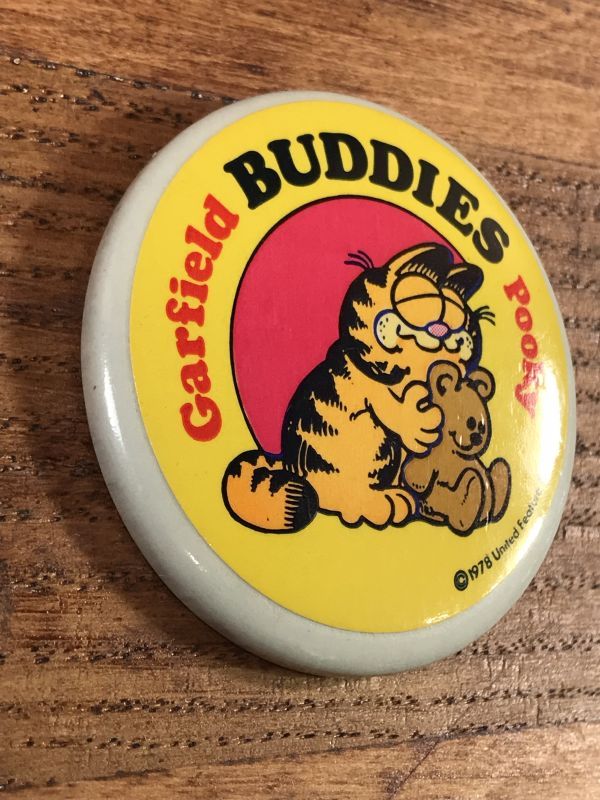 Garfield “Buddies” Pooky Tin Badge ガーフィールド ビンテージ 缶