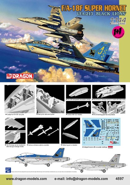 F/A-18F Super Hornet VFA-213 'Black Lions' Dragon 4597