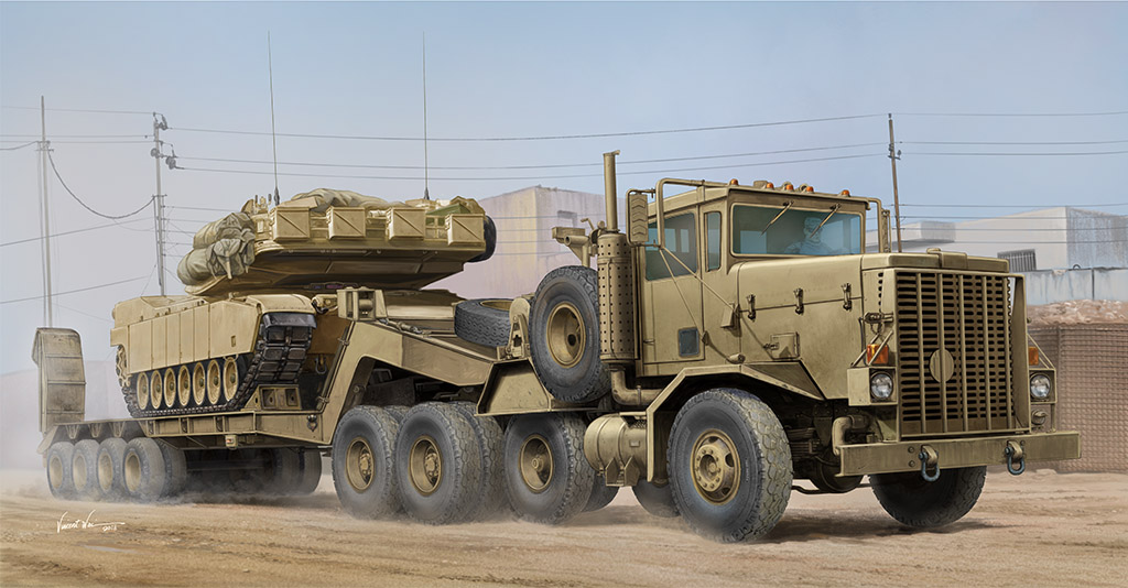 M911 C-HET w/m747 Heavy Equipment Semi-Trailer Hobby Boss 85519