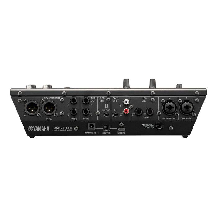YAMAHA AG08 B 8チャンネルライブストリーミングミキサー(ブラック