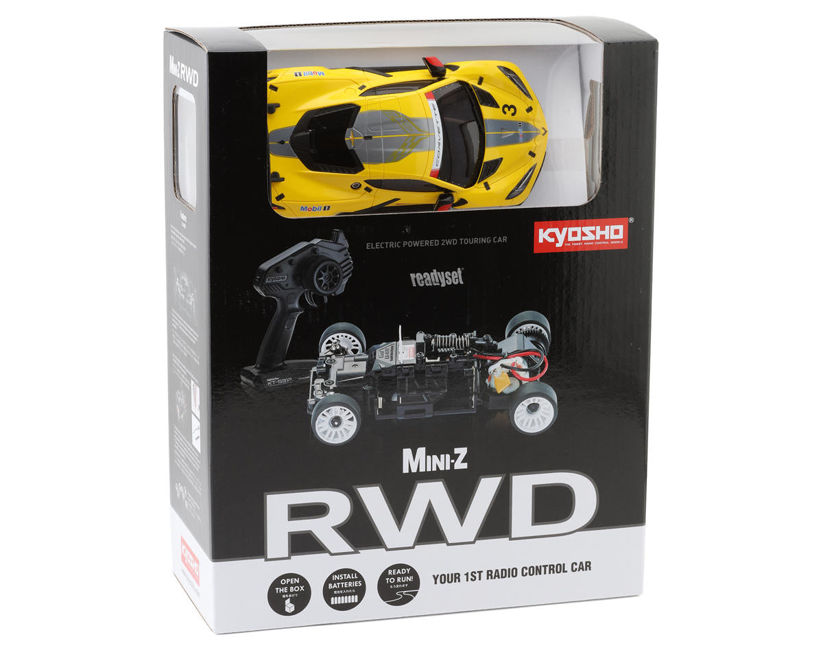 MINI-Z 1/28 Chevrolet Corvette C8.R RWD RTR, Yellow – Parkflyers RC