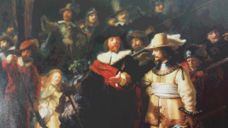 オランダ黄金時代の絵画代表作！「夜警」の版画販売中。1点のみ展示