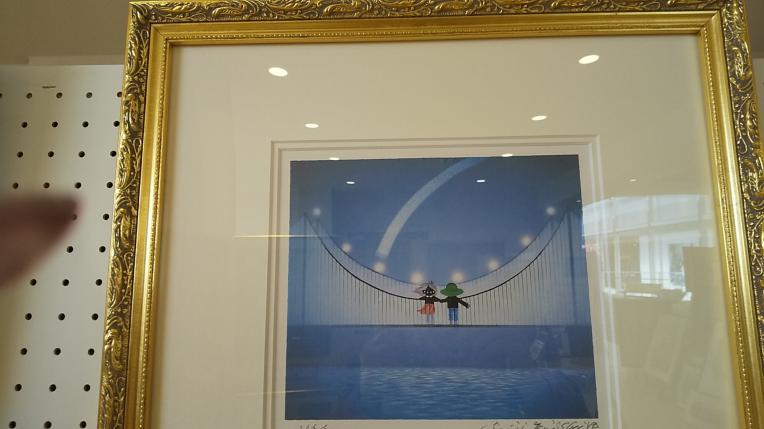 藤城清治「未来へ向けての美しい橋」「つり橋は僕のハープ」画家の