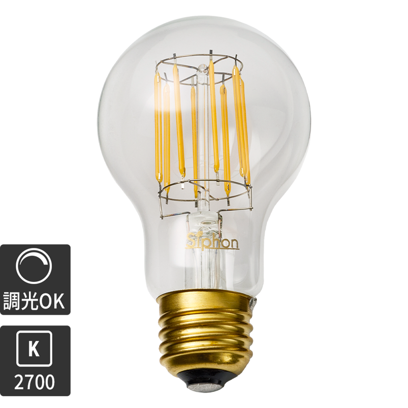 ビンテージLED電球 LEDボール125(E26)50W相当 2200K | LT-BB002-05