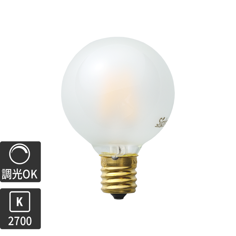 フロストLED電球 φ50(E17)30W相当 スノー 2700K電球色 | LT-BB008-13