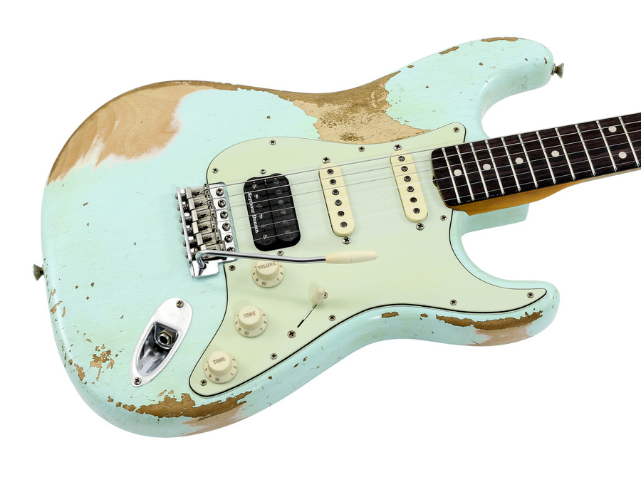 Fender Custom Shop 1962 Stratocaster HSS Heavy Relic Surf Green