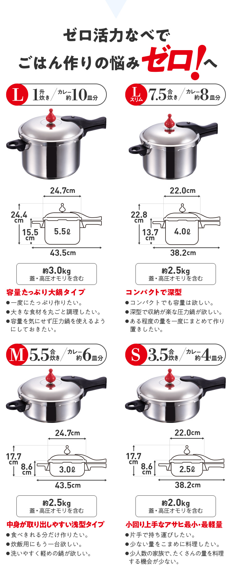 ゼロ活力なべ 圧力鍋 ステンレス製 レシピ付き アサヒ軽金属 蒸し器 IH ガス せいろ スチーマー 蒸し野菜 圧力鍋 ゼロ