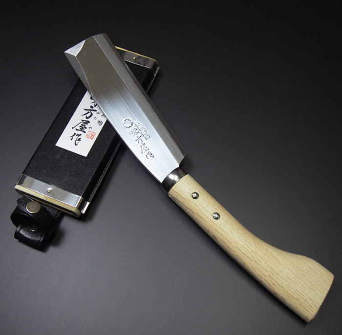 楽天市場】日野浦刃物工房 味方屋作 鞘鉈165mm片刃／両刃【頑張って
