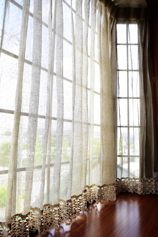 フランスリネンレース(フランス産）＆ボビンレース付き 1つ山 リネン