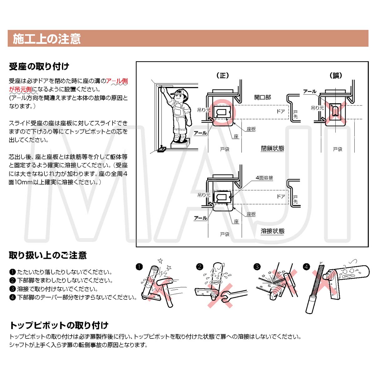 日東工器（デンセイ） オートヒンジ中心吊型 AFDシリーズ AFD-35A-M型