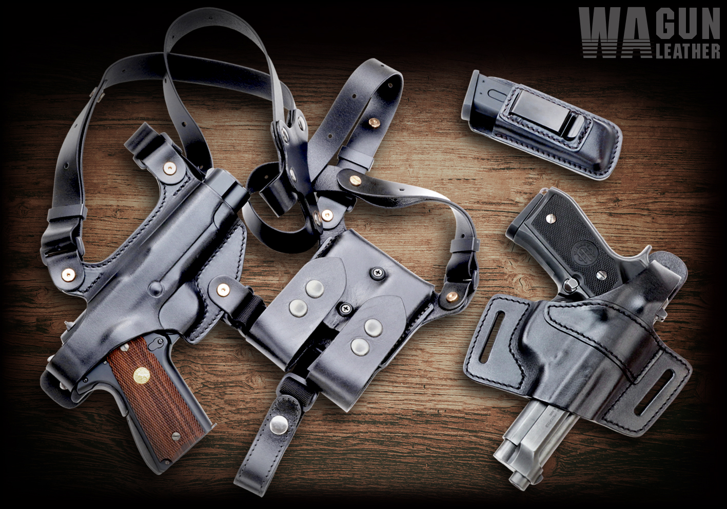 完売】WAガンレザー ヒップホルスター ガバメント用 【WESTERN ARMS】
