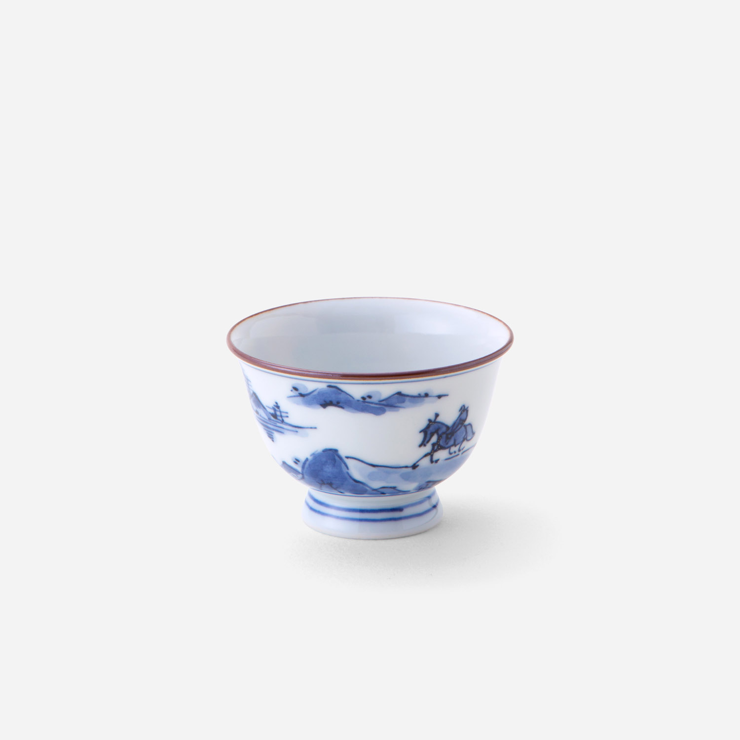 煎茶碗・ぐい吞 染付山水 | 西川貞三郎商店