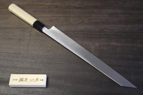 越乃一刀 極上 本霞 白2鋼 柳刃切付 330mm – 刃物屋 越乃一刀 本舗