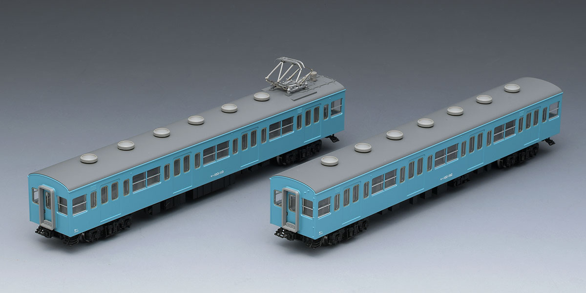 国鉄 103系通勤電車(初期型非冷房車・スカイブルー)増結セット ｜製品