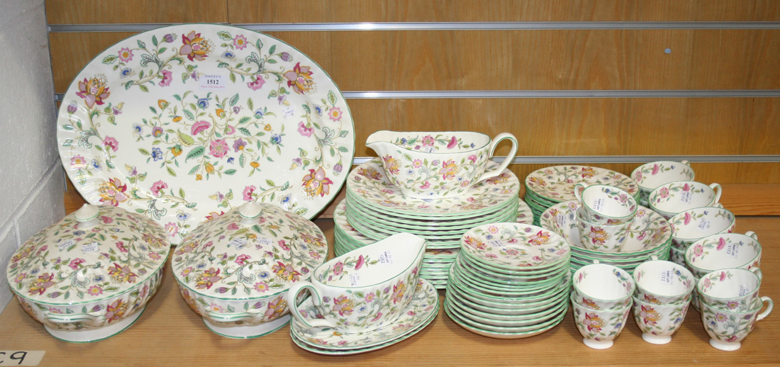 A Minton 'Haddon Hall' pattern bone china part service, comprising