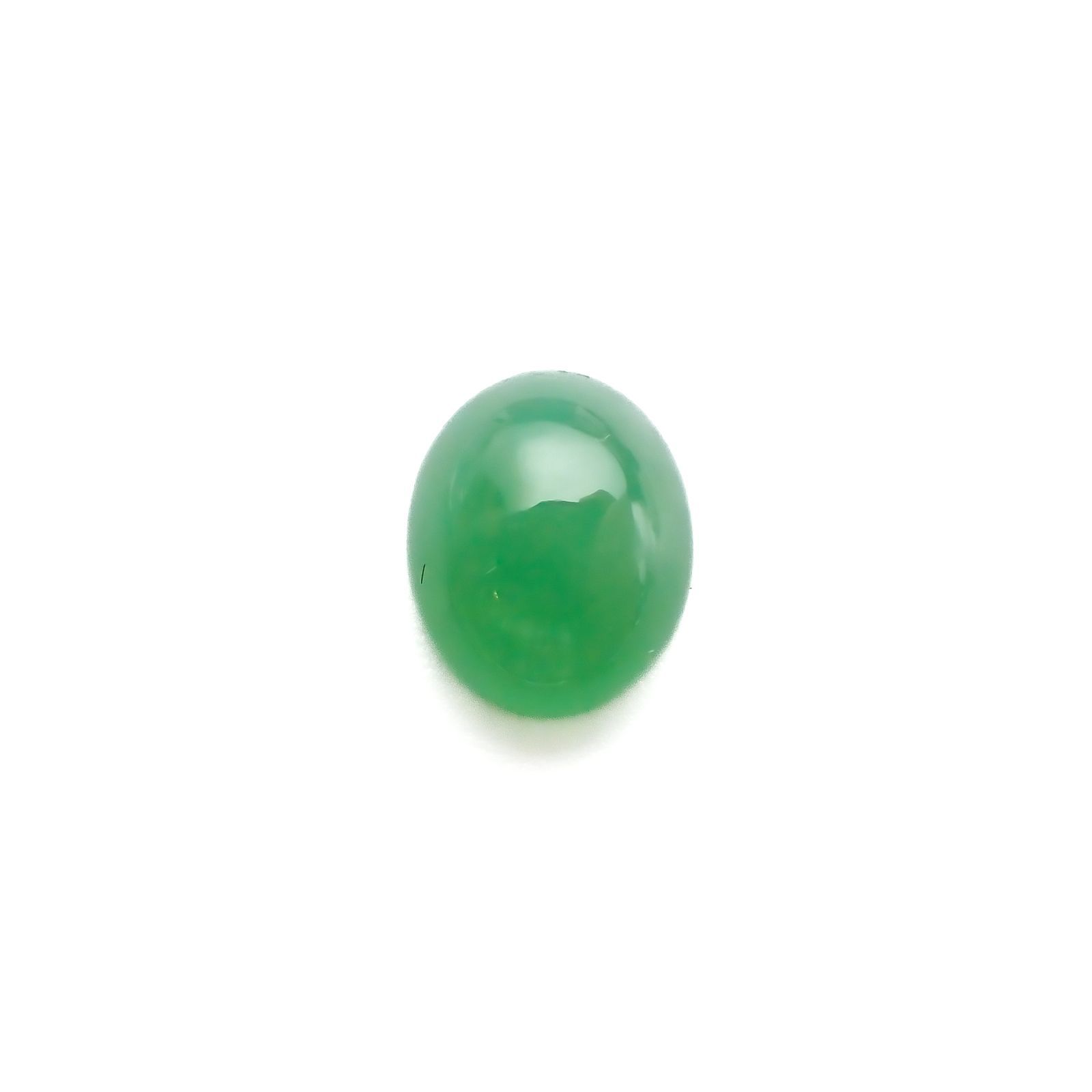 翡翠(宝石名ジェダイト(翡翠))ビルマ産 ソ付(彩珠) 2.199ct / 8.6x7mm