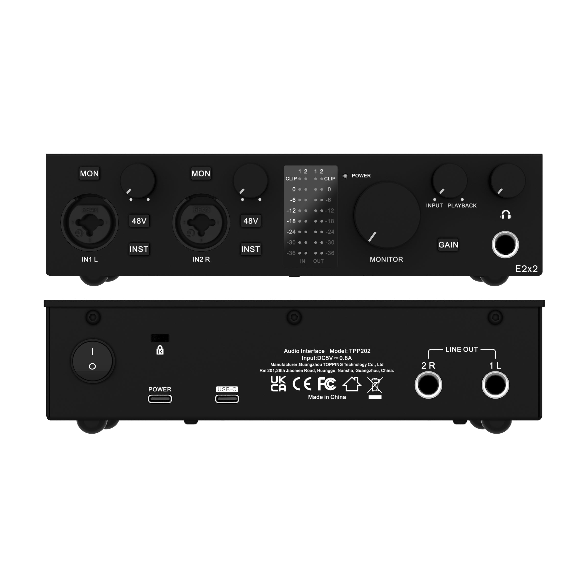 TOPPING E2X2 USB Audio Interface