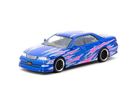 Tarmac Works 1/64 VERTEX Toyota Mark II JZX100 Blue Metallic - GLOBAL6