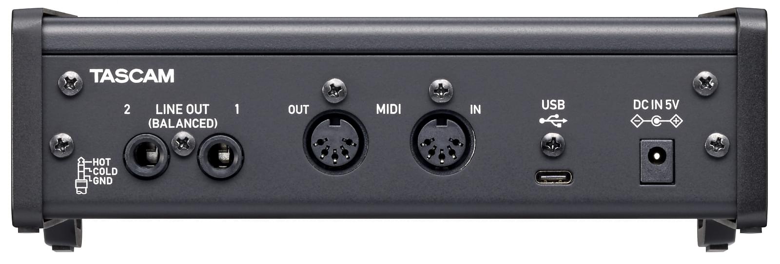 Tascam US-2x2HR | High-Resolution USB Audio/MIDI Interface (2 in