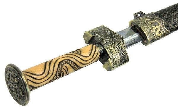 青龍宝刀（黒檀亮銅）武具刀装具日本刀模造刀 居合刀 清腰刀