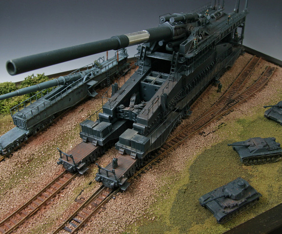 B*2様 フジミ 1/144 列車砲 ドーラ 可動化 B*2様 フジミ 1/144 列車砲