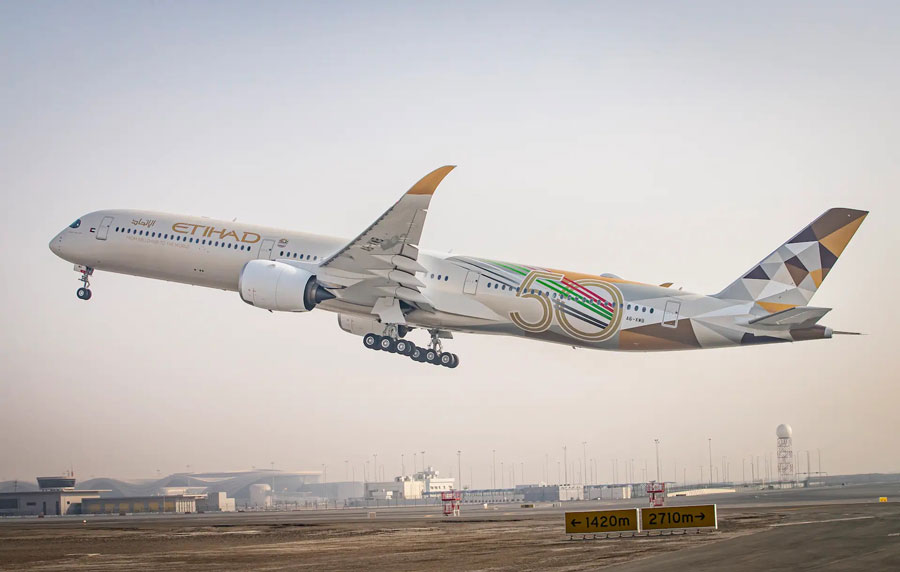 エティハド航空、アブダビ〜シドニー線にエアバスA350-1000型機を投入