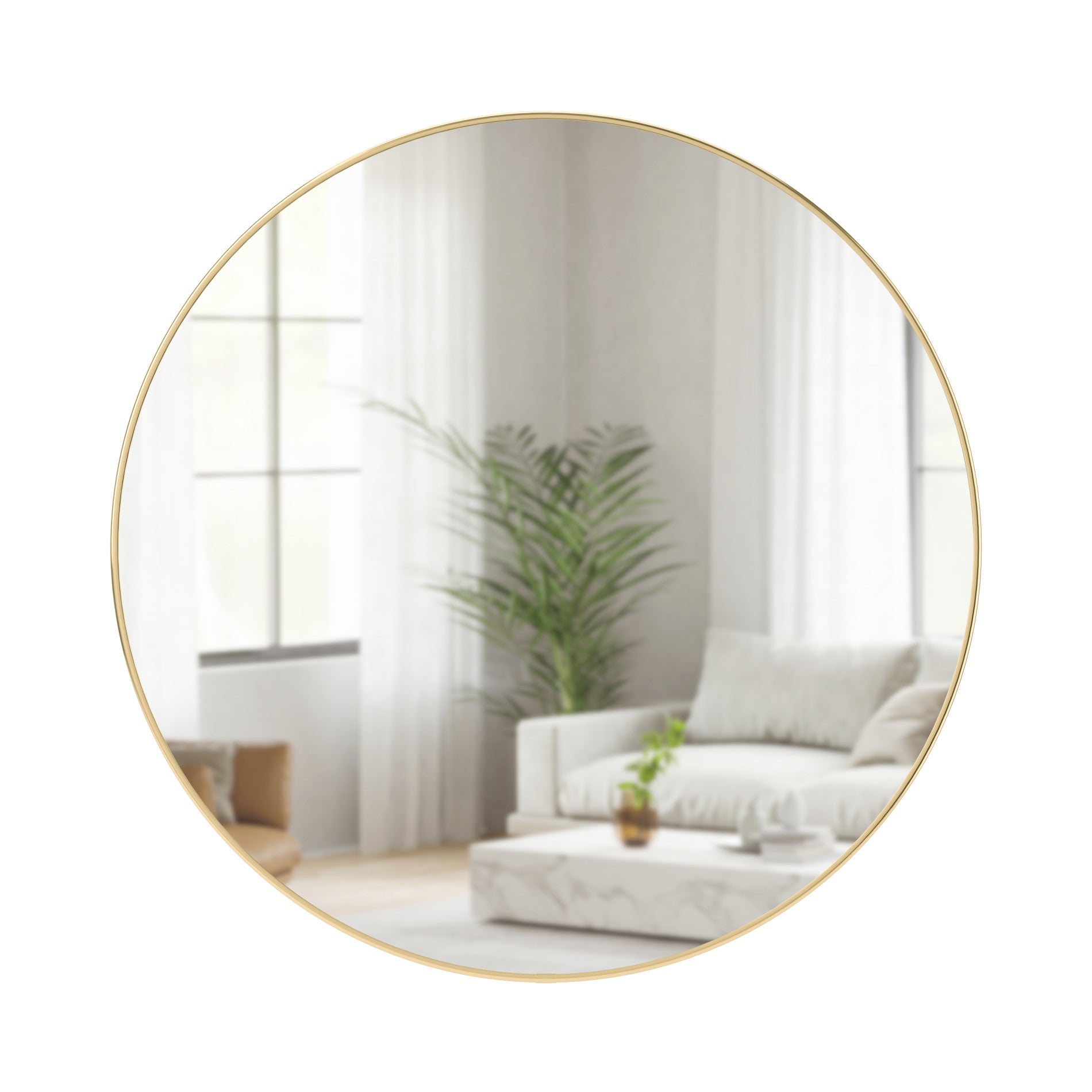 Modern Wall Mirror | Hubba Large Round Circle Mirror by Umbra
