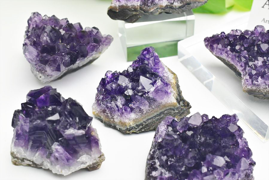 種類おまかせ アメジスト クラスター 原石（約70g～80g前後）｜紫水晶