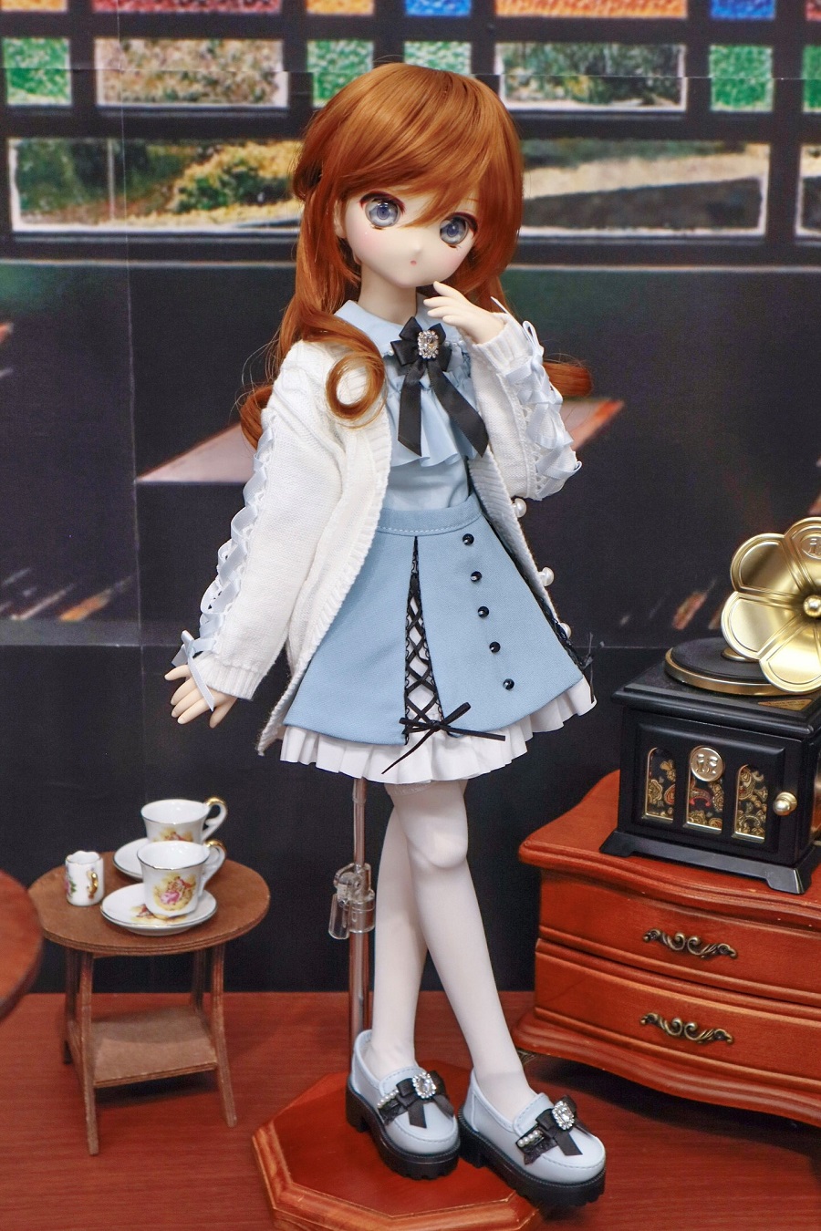9月新作ドレス発表会】新作ドレス「小悪魔ワンピセット（水色）・ミニ